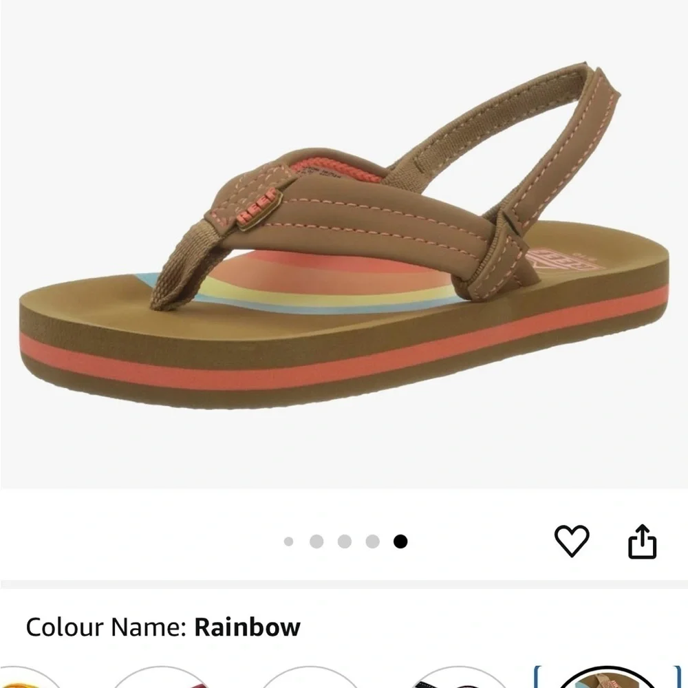 REEF Little Ahi Flip-Flops size 3/4 excellent condition